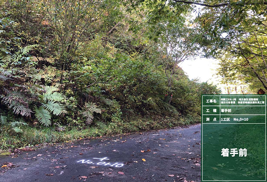 飛建工RK-1号　地方創生道整備推進交付金事業　林道安峰線法面改良工事