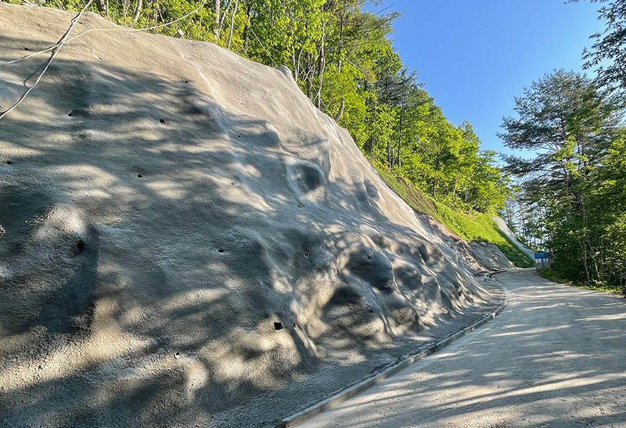 飛建工RK-2号　地方創生道整備推進交付金事業　林道安峰線法面改良工事